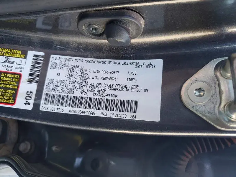 2018 TOYOTA TACOMA TRD SPORT  