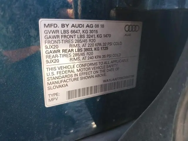 2019 AUDI Q7 PREMIUM PLUS  