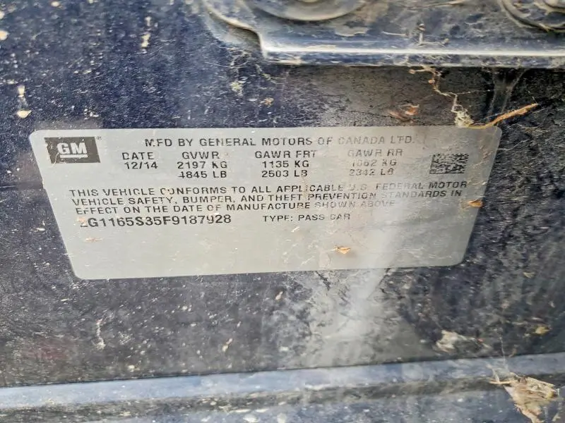2015 CHEVROLET IMPALA LTZ  