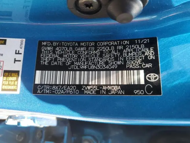 2022 TOYOTA PRIUS LE