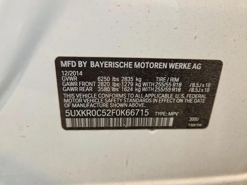 2015 BMW X5 XDRIVE35I  