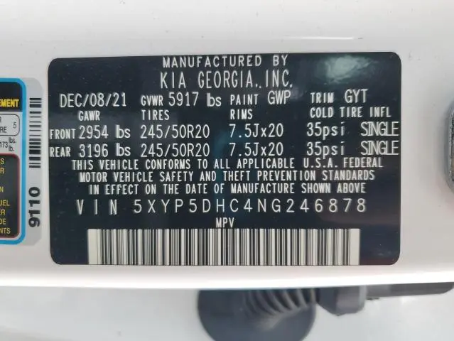 2022 KIA TELLURIDE SX  