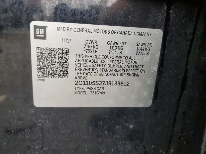 2018 CHEVROLET IMPALA LT  