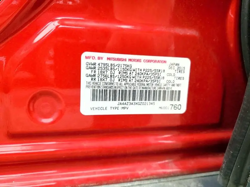 2016 MITSUBISHI OUTLANDER SE  