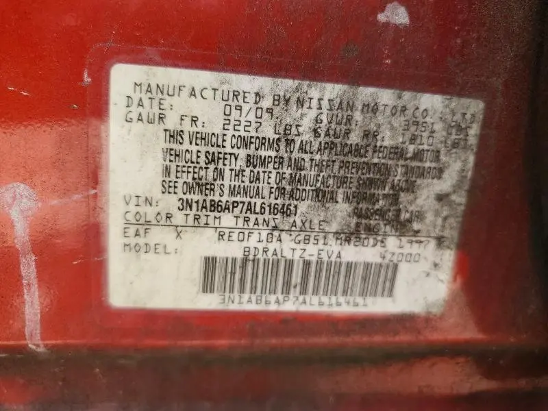 2010 NISSAN SENTRA 2.0  
