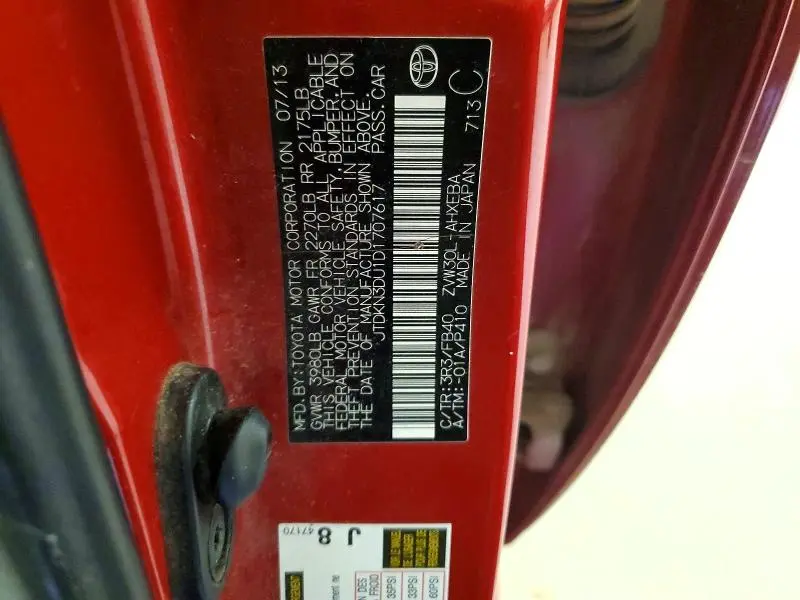 2013 TOYOTA PRIUS   