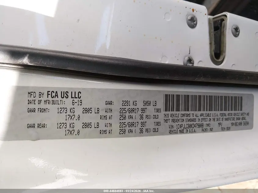 2019 JEEP CHEROKEE LATITUDE FWD