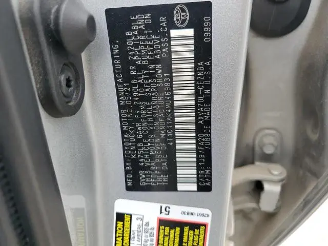 2021 TOYOTA CAMRY LE  