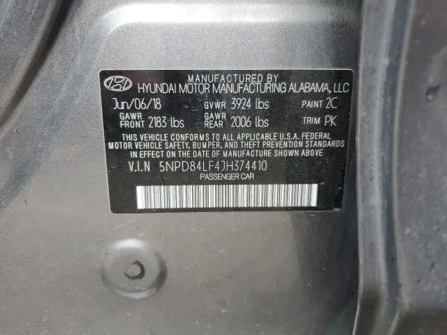 2018 HYUNDAI ELANTRA SEL  