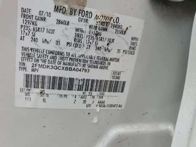 2011 FORD EDGE SE  