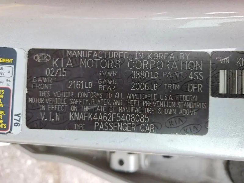 2015 KIA FORTE LX  
