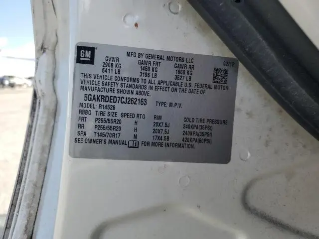 2012 BUICK ENCLAVE   