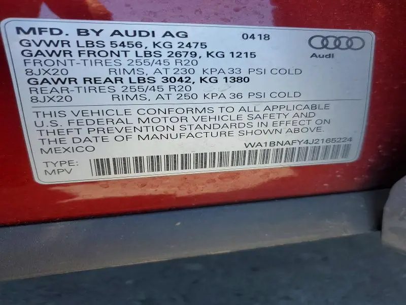 2018 AUDI Q5 PREMIUM PLUS  