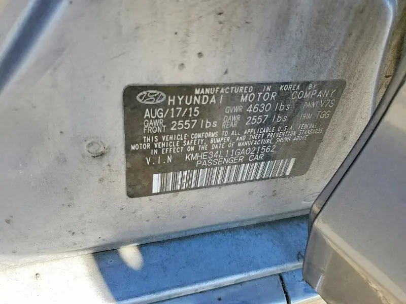 2016 HYUNDAI SONATA HYBRID  