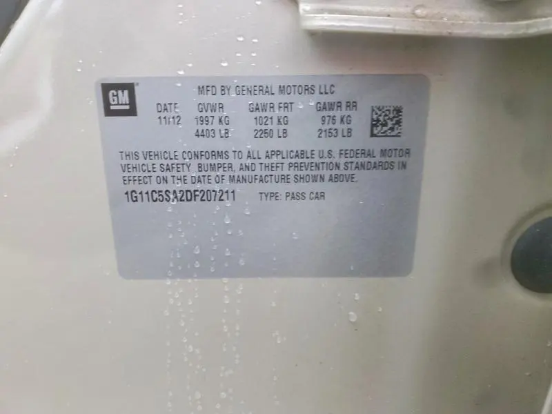 2013 CHEVROLET MALIBU 1LT  