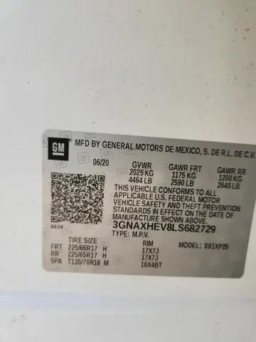 2020 CHEVROLET EQUINOX LS  