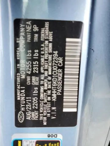 2012 HYUNDAI GENESIS COUPE 2.0T  