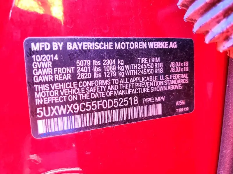 2015 BMW X3 XDRIVE28I  