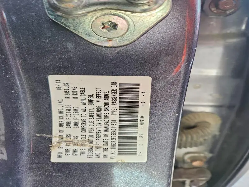 2014 HONDA ACCORD EX  