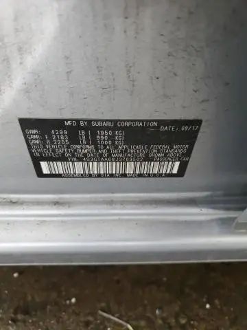 2018 SUBARU IMPREZA   