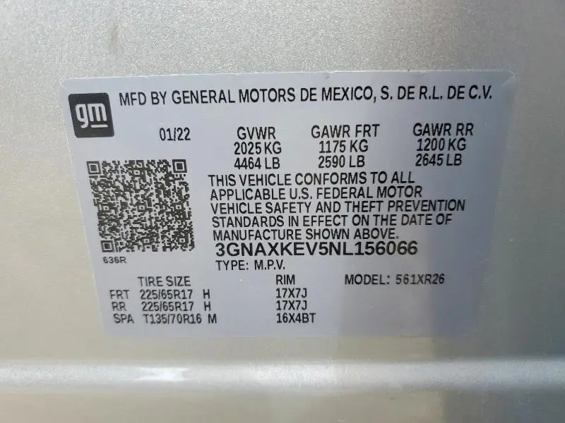 2022 CHEVROLET EQUINOX LT  