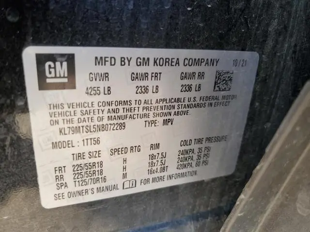 2022 CHEVROLET TRAILBLAZER RS  