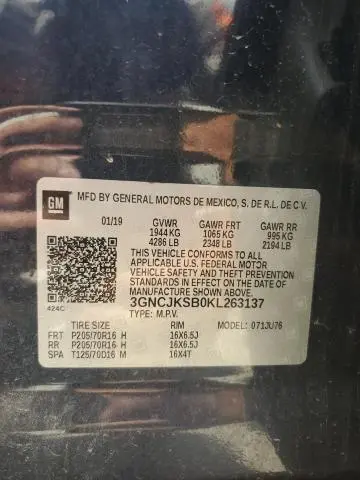 2019 CHEVROLET TRAX LS  