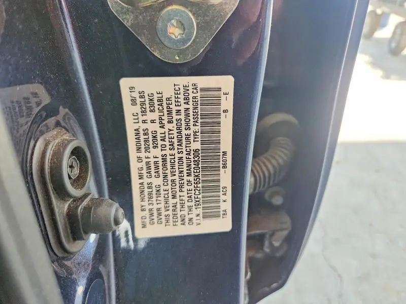 2019 HONDA CIVIC LX  