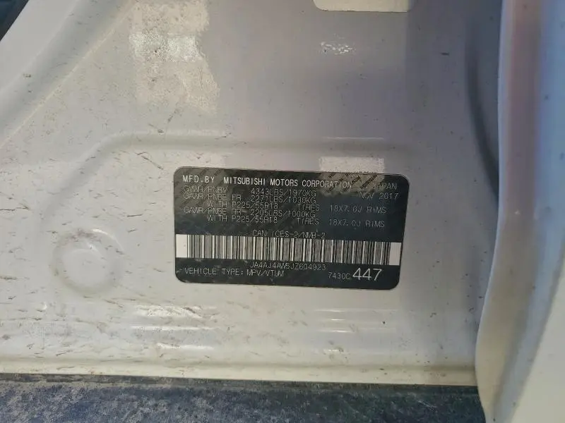 2018 MITSUBISHI RVR SE LIMITED  