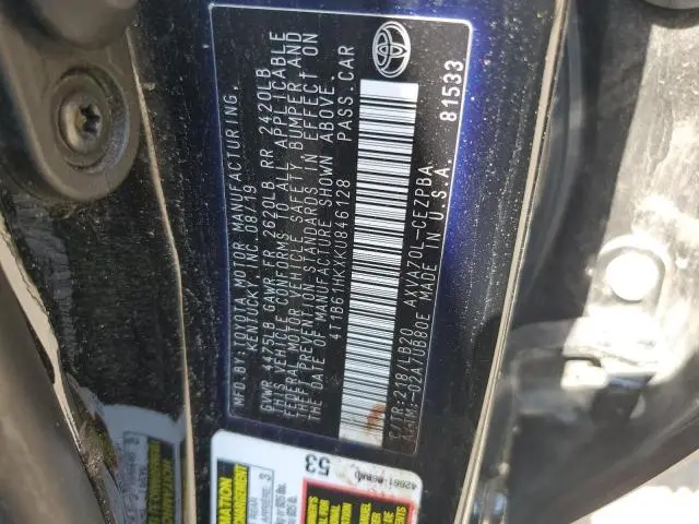 2019 TOYOTA CAMRY XSE  