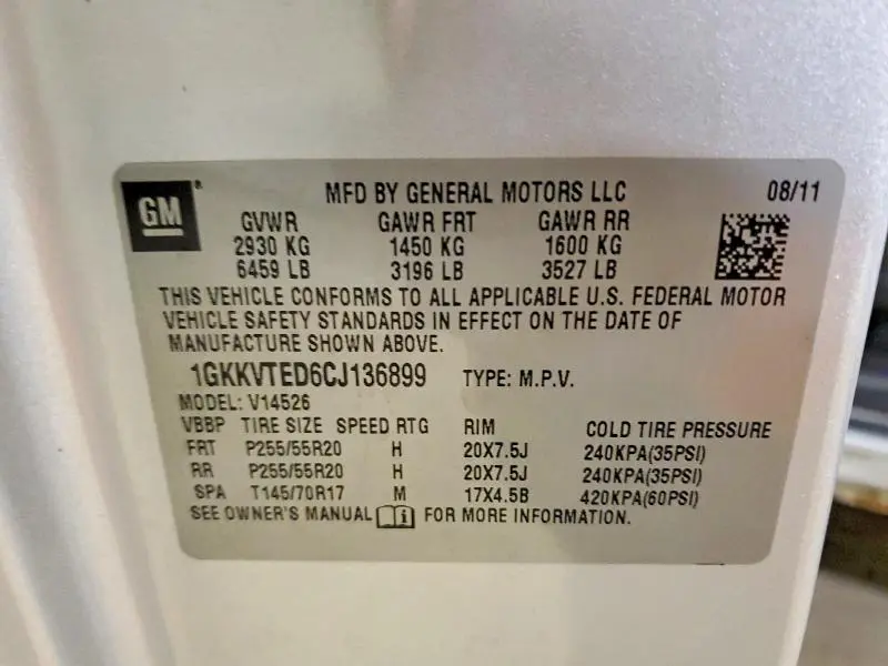 2012 GMC ACADIA DENALI  