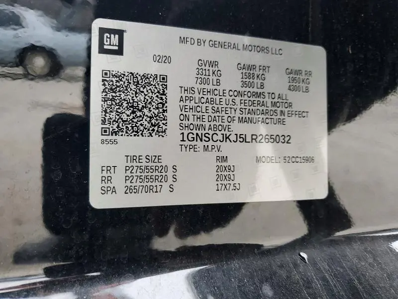 2020 CHEVROLET SUBURBAN C1500 PREMIER  