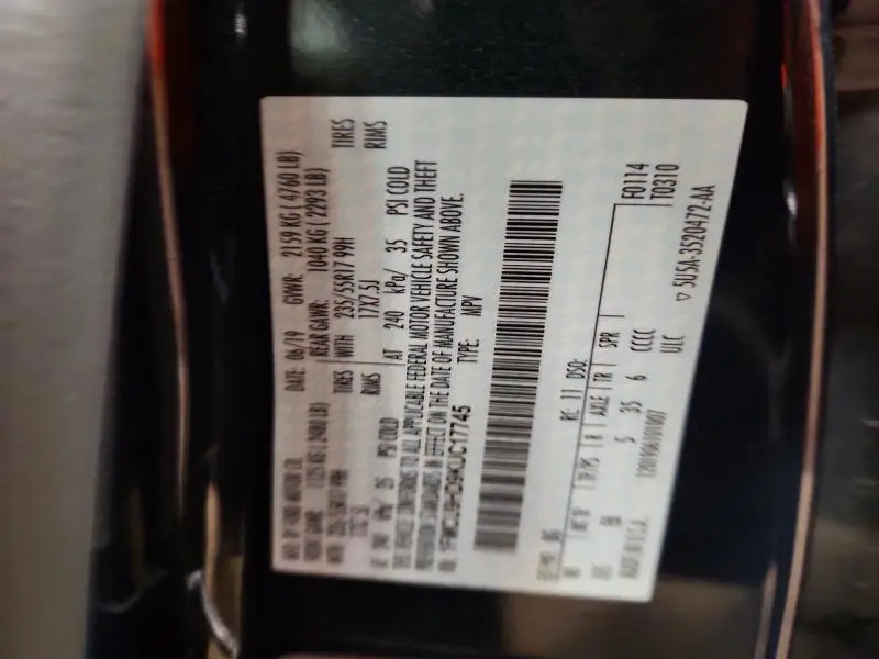 2019 FORD ESCAPE SEL  