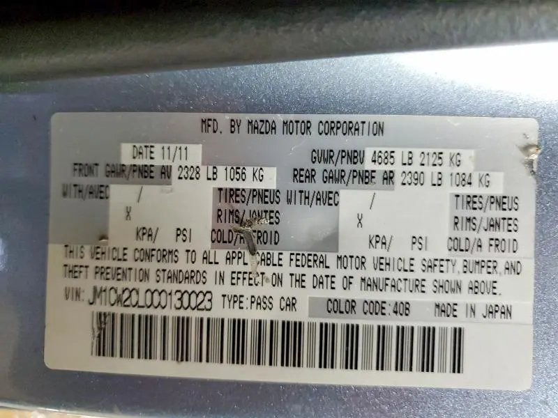 2012 MAZDA 5   