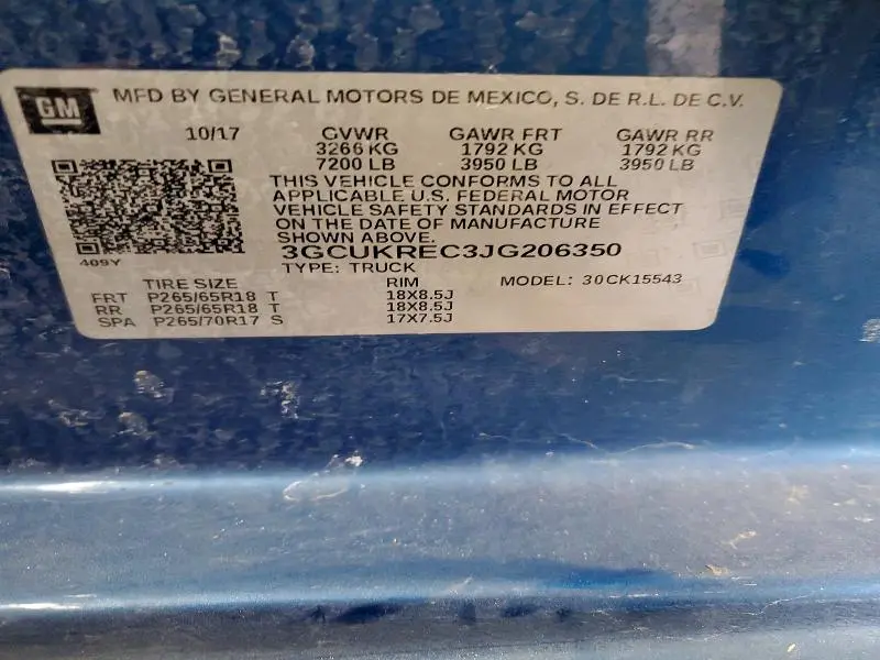 2018 CHEVROLET SILVERADO K1500 LT  