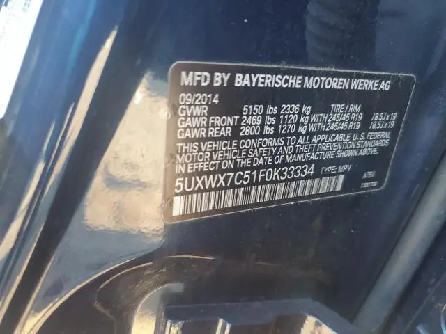 2015 BMW X3 XDRIVE35I  