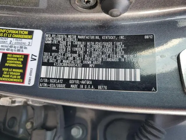 2013 TOYOTA VENZA LE  
