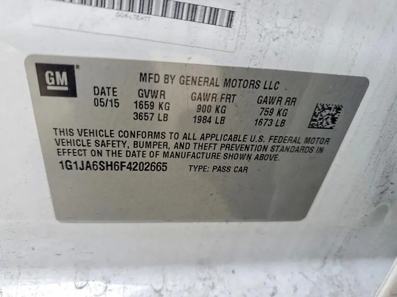 2015 CHEVROLET SONIC LS  