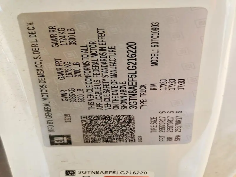 2020 GMC SIERRA C1500  