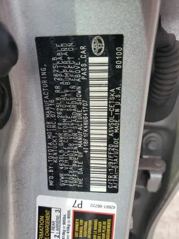 2017 TOYOTA CAMRY LE