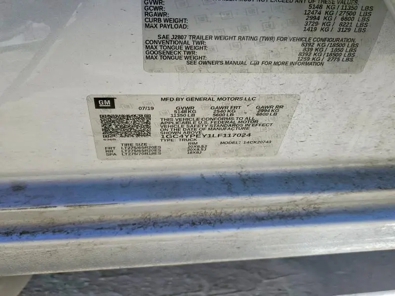 2020 CHEVROLET SILVERADO K2500 HEAVY DUTY LTZ  