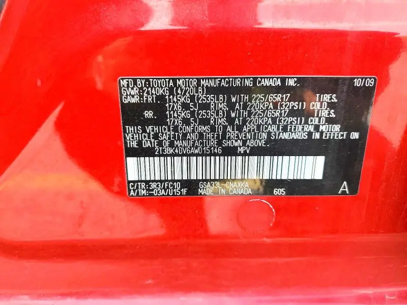 2010 TOYOTA RAV4 BASE  