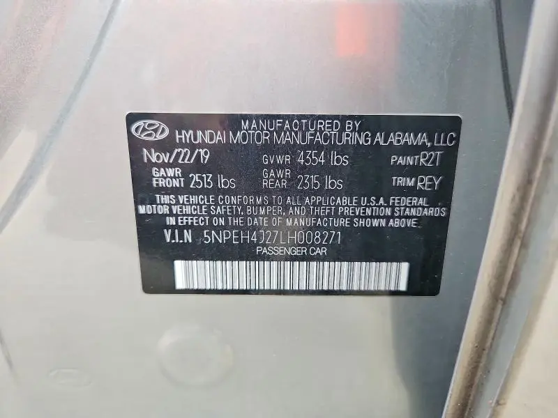 2020 HYUNDAI SONATA LIMITED  