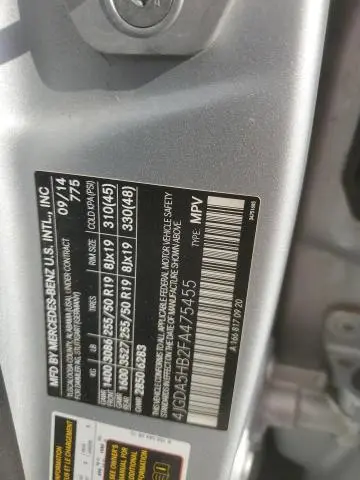 2015 MERCEDES-BENZ ML 350 4MATIC  