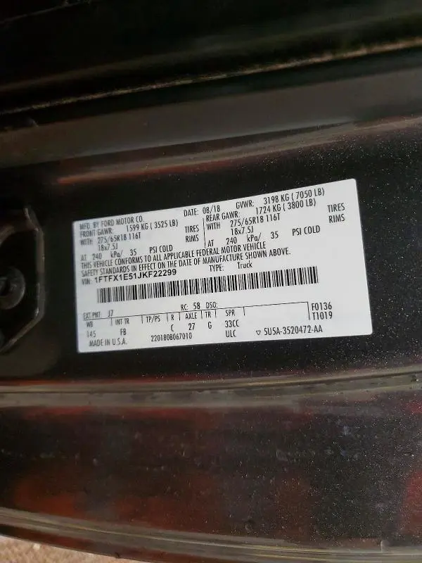 2018 FORD F150 SUPER CAB  