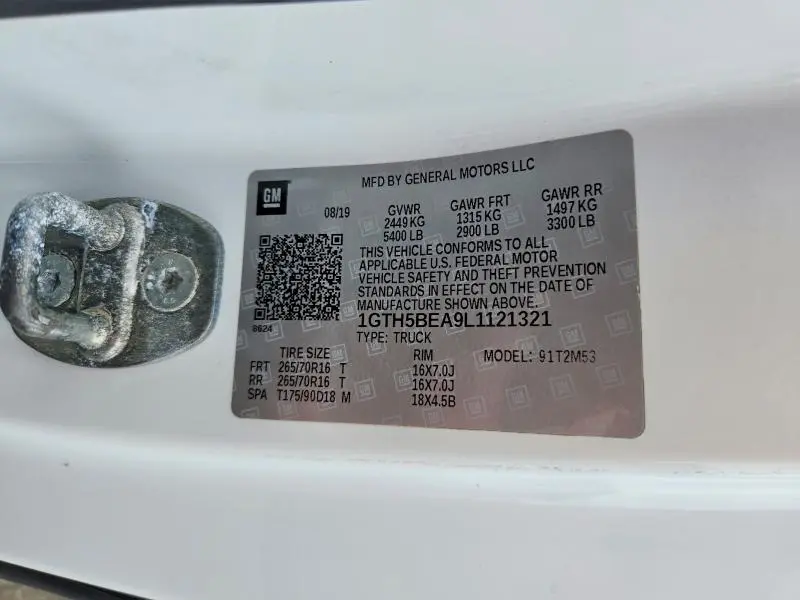 2020 GMC CANYON   