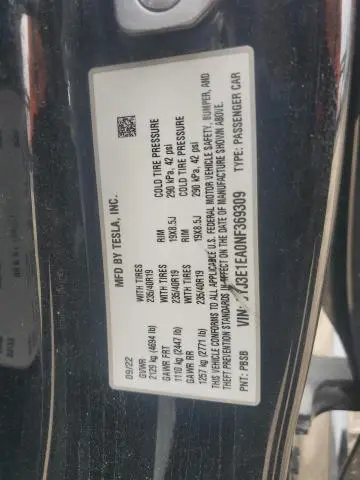 2022 TESLA MODEL 3   
