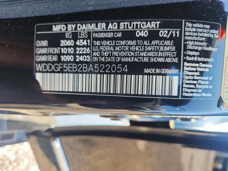 2011 MERCEDES-BENZ C 300  