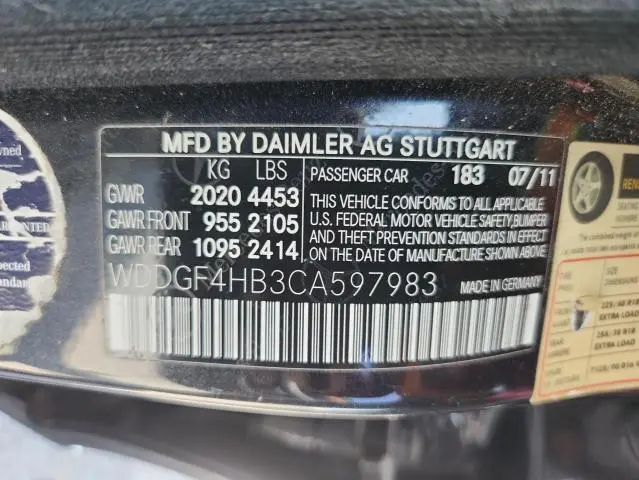 2012 MERCEDES-BENZ C 250  