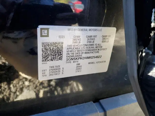 2021 CHEVROLET TAHOE K1500 Z71  